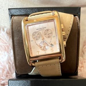 Michael Kors rose gold wrap watch